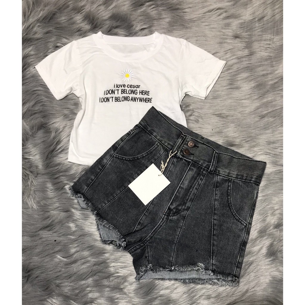 Áo croptop hoa cúc chất siêu đẹp