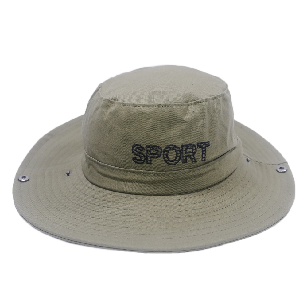 [ Nhiều mẫu ] Nón tai bèo nam vành rộng 8,5 cm thêu chữ SPORT kết hợp vải cotton tốt mềm mại