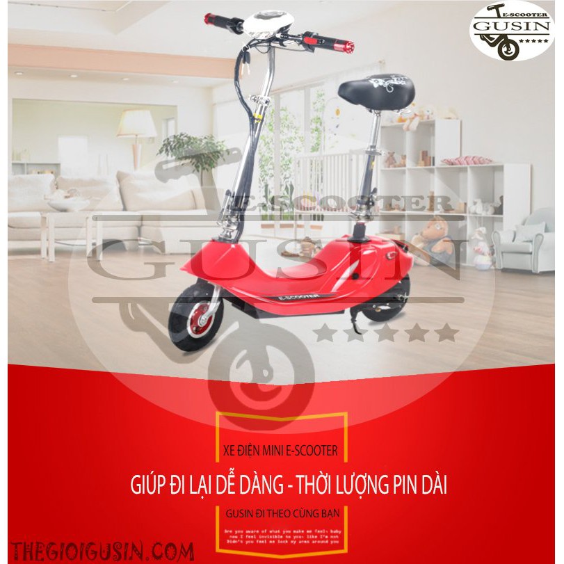 Xe Mini E-scooter Màu Hồng / GuSin Phân Phối Chính Hãng Tp.HCM