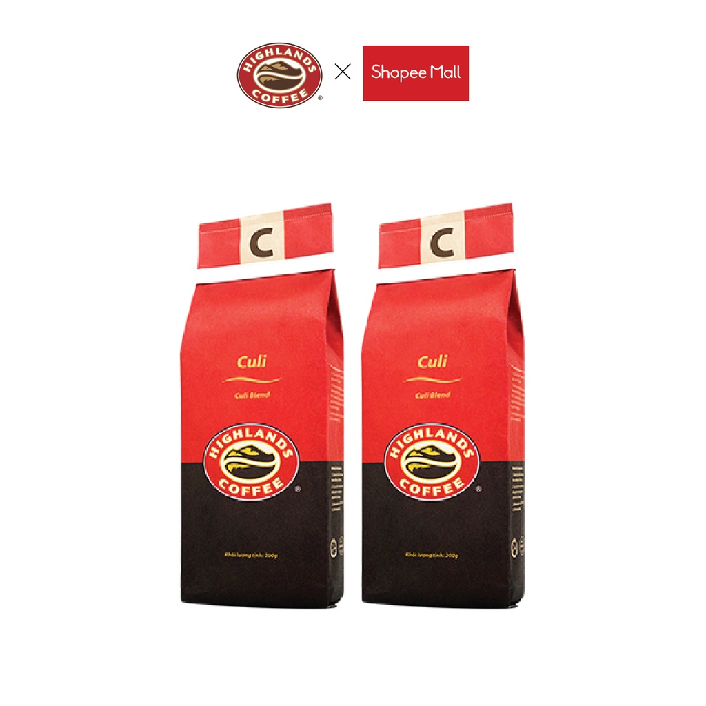 Combo 2 gói Cà phê rang xay Culi Highlands Coffee 200 thumbnail