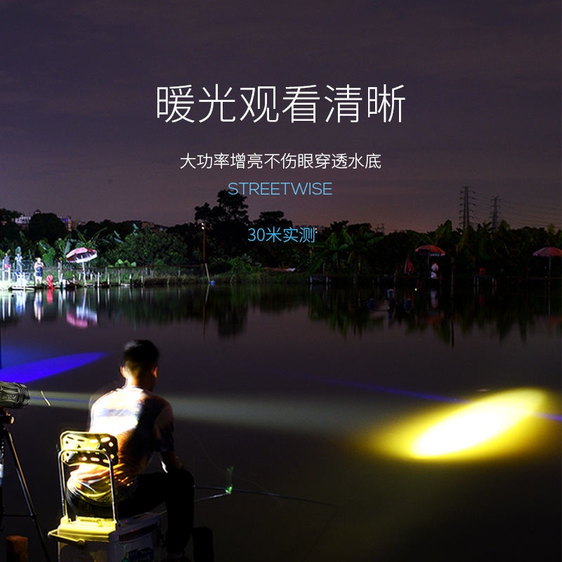 Đèn Pin Siêu Sáng Đa Năng Ánh Sáng Tím Sử Dụng Pin Có Thể Sạc Lại Dùng Khi Câu Cá Ban Đêm