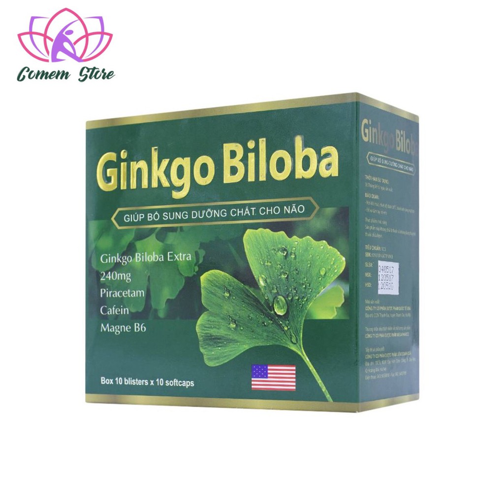 Viên uống bổ não GINKGO BILOBA 240mg – HỘP 100v