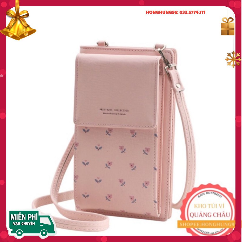 Túi Đeo Chéo Nữ🔥FREESHIP🔥Túi Đựng Điện Thoại Hoạ Tiết Hoa Nhí Siêu Hot HH122