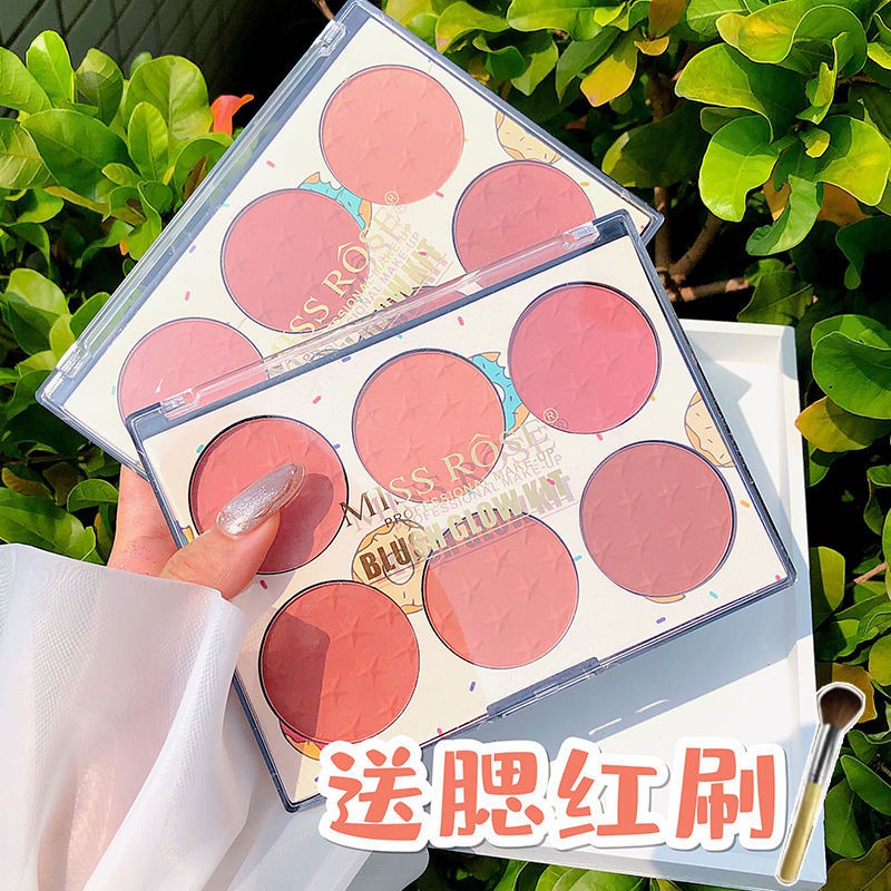 (Hàng Mới Về) Bảng Phấn Má Hồng Miss Rose Sáu Màu Tông Đỏ Trang Điểm Tự Nhiên Cho Nữ | BigBuy360 - bigbuy360.vn