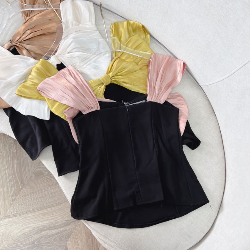 Áo nơ xinh chất tuyết mưa phom ôm đứng dáng