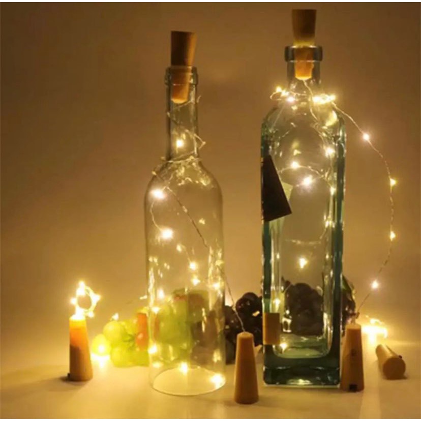 Dây Đèn LED 20 Bóng Chống Nước Sử Dụng Năng Lượng Mặt Trời Trang Trí Chai Rượu