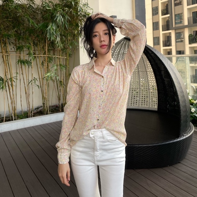 Áo sơ mi họa tiết hoa EDINI - SM226