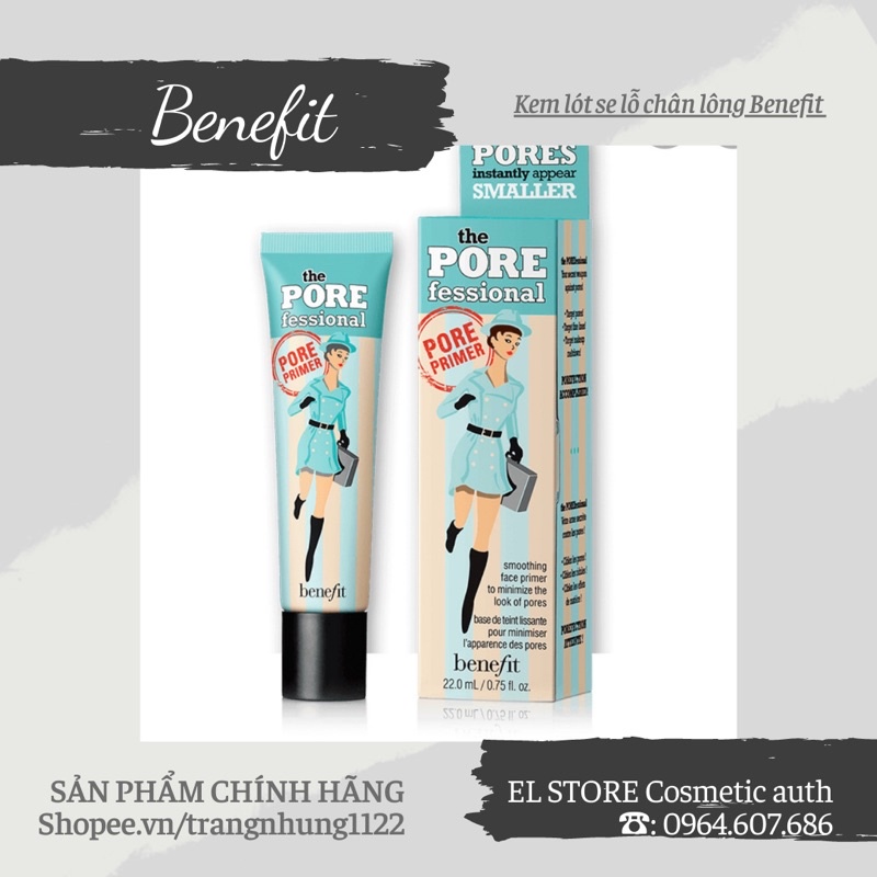 Kem lót Benefit kiềm dầu se lỗ chân lông The POREfessional Face Primer