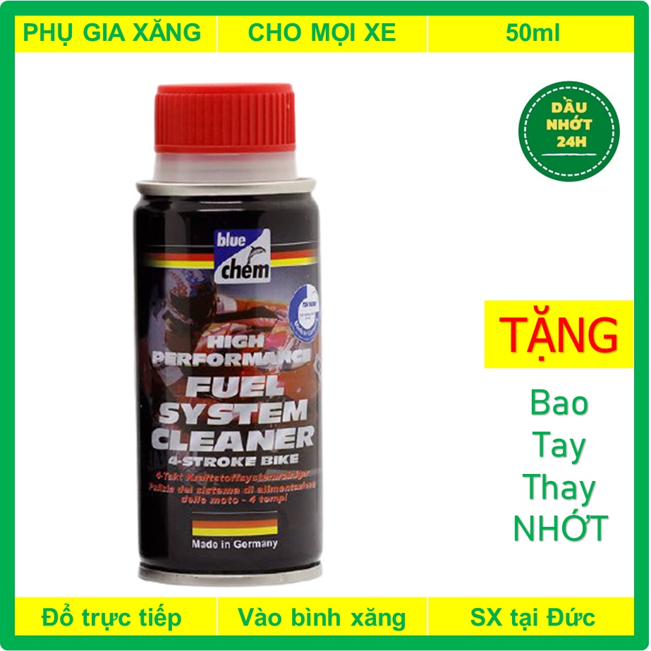 Dung dịch vệ sinh buồng đốt kim phun,hệ thống nhiên liệu Bluechem Fuel System Cleaner 50ml