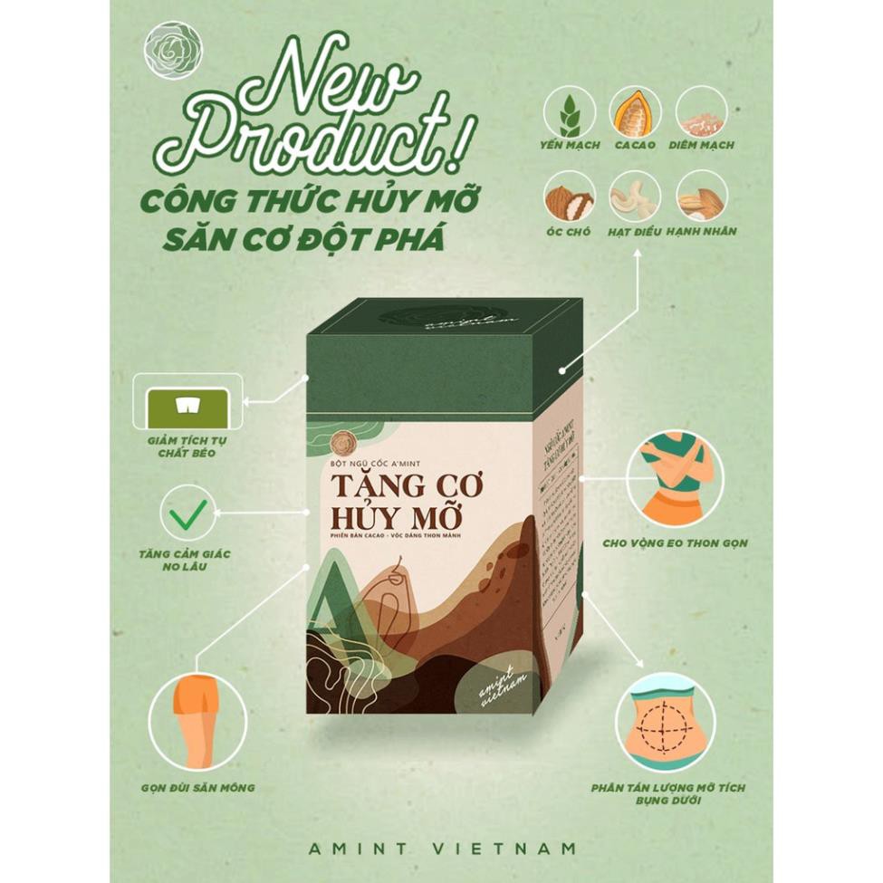 Combo Premium Ngũ cốc Tăng vòng 1 Cacao + Tăng cơ hủy mỡ Amint | SIGNATURE CACAO (Tặng kèm quà + Cẩm nang + Video)