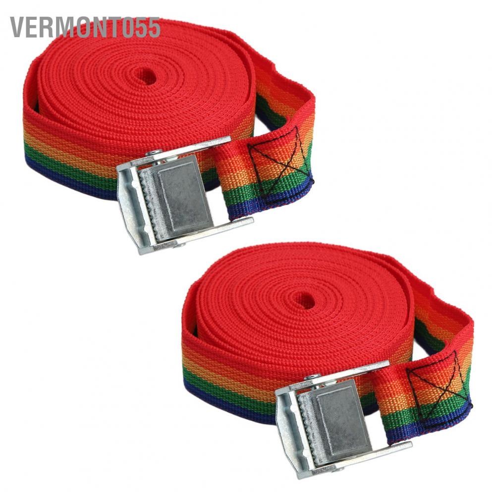 Vermont055 Lashing Strap Adjustable Zinc Iron Buckle Ratchet Tie Down with Quick Release Cam