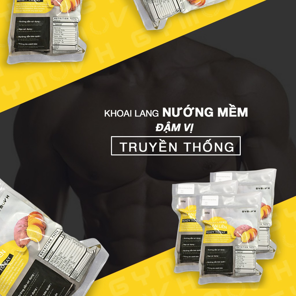 Khoai Lang Ăn Liền - GÓI 200G GIẢM CÂN ĂN KIÊNG GYMVH