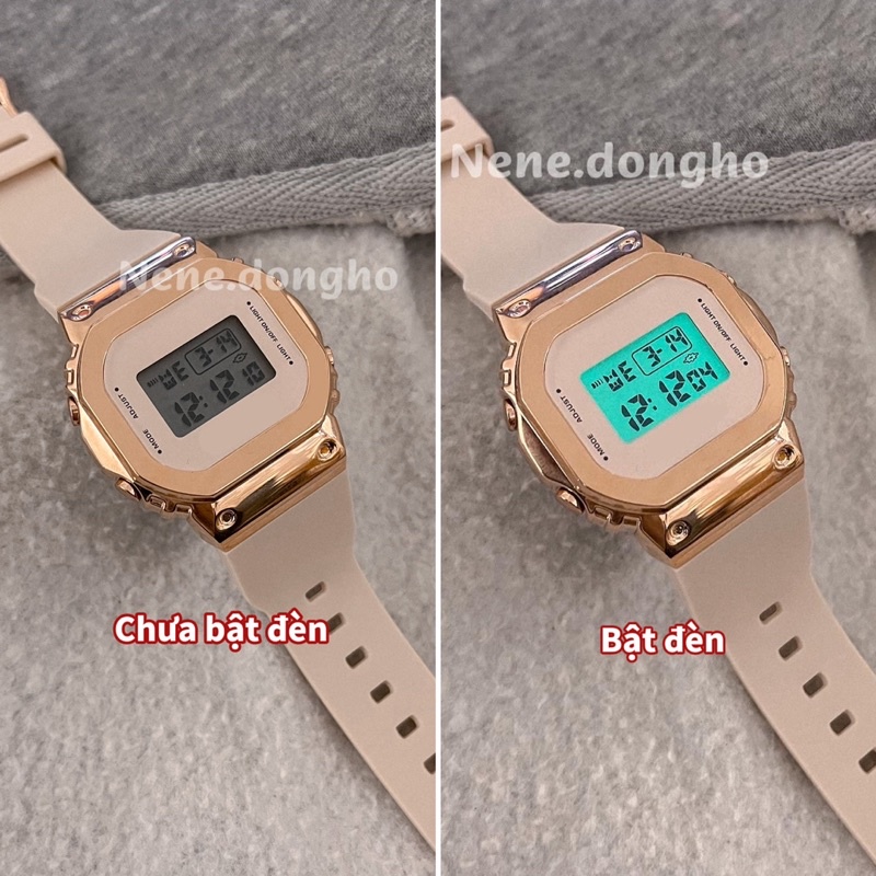 Đồng hồ SQUARE nam nữ dây cao su kiểu dáng sang trọng cho tuổi teen