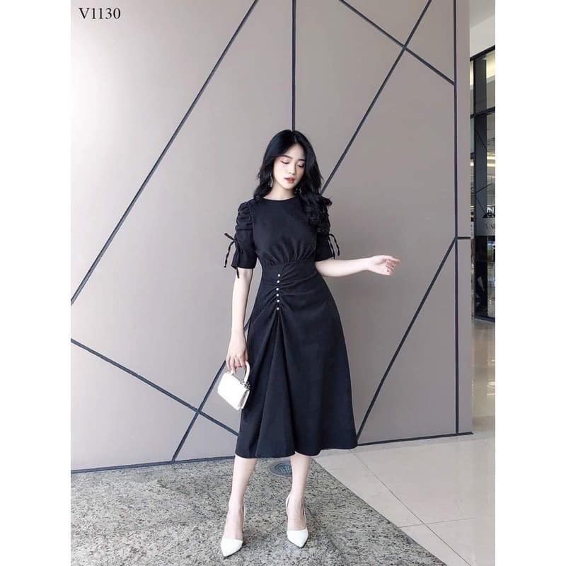 BÁN SỈ VÁY ĐÍNH HẠT CHUN TAY 3 MÀU CHO NỮ | BigBuy360 - bigbuy360.vn