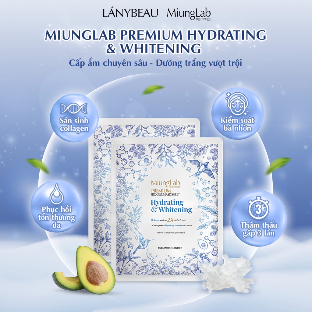 Hộp 10 miếng Mặt nạ sinh học Miung Lab Lany Beau