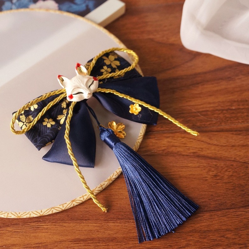 XIXI Kẹp Tóc Tua Rua Hình Nơ Họa Tiết Hoạt Hình Phong Cách Nhật Bản Ngọt Ngào