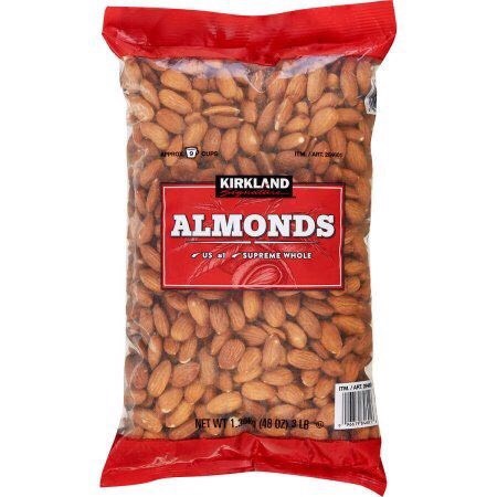 Hạnh nhân không muối Kirkland Signature Almonds 1.36kg mỹ