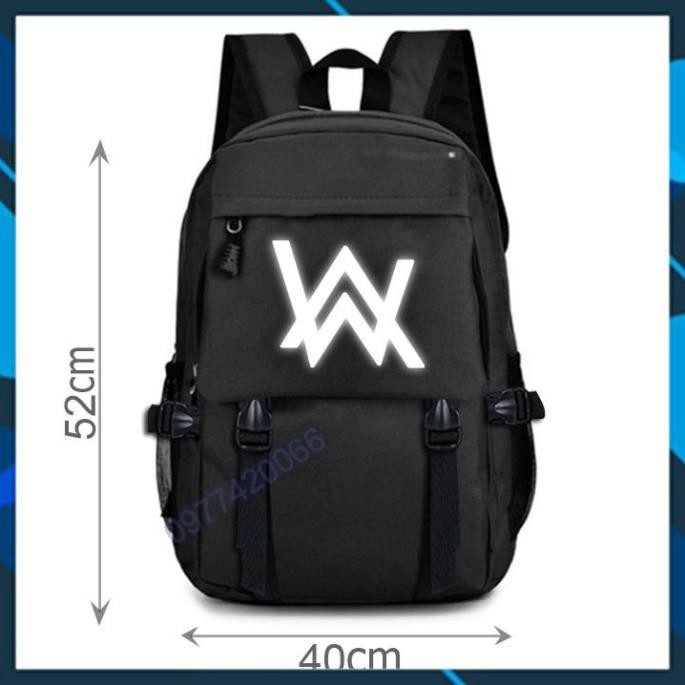 (SALE 50%) balo alan walker, cặp alan walker phản quang, loại đẹp may 3 lớp 4 ngăn