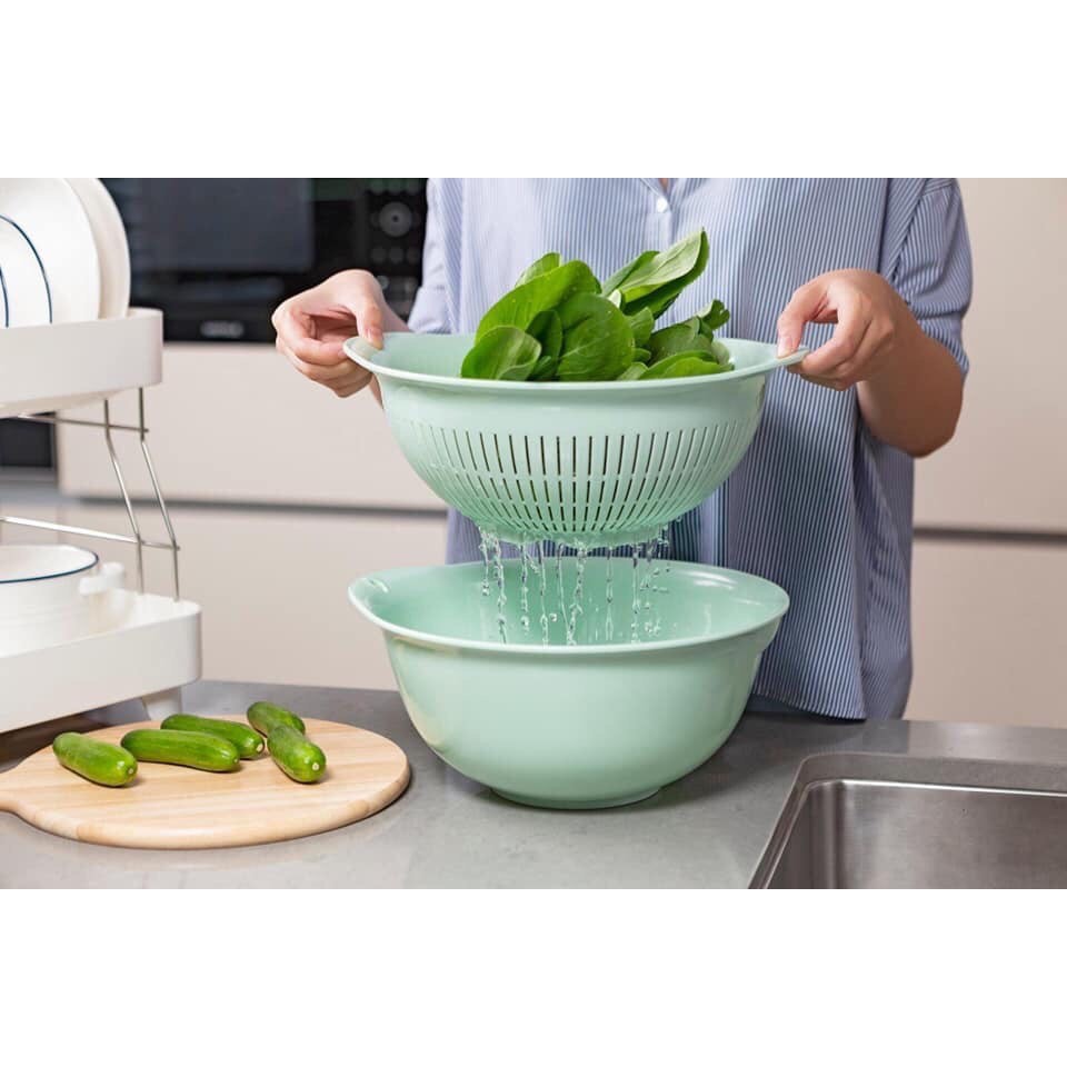 Bộ thau rổ Yoko cao cấp 30cm