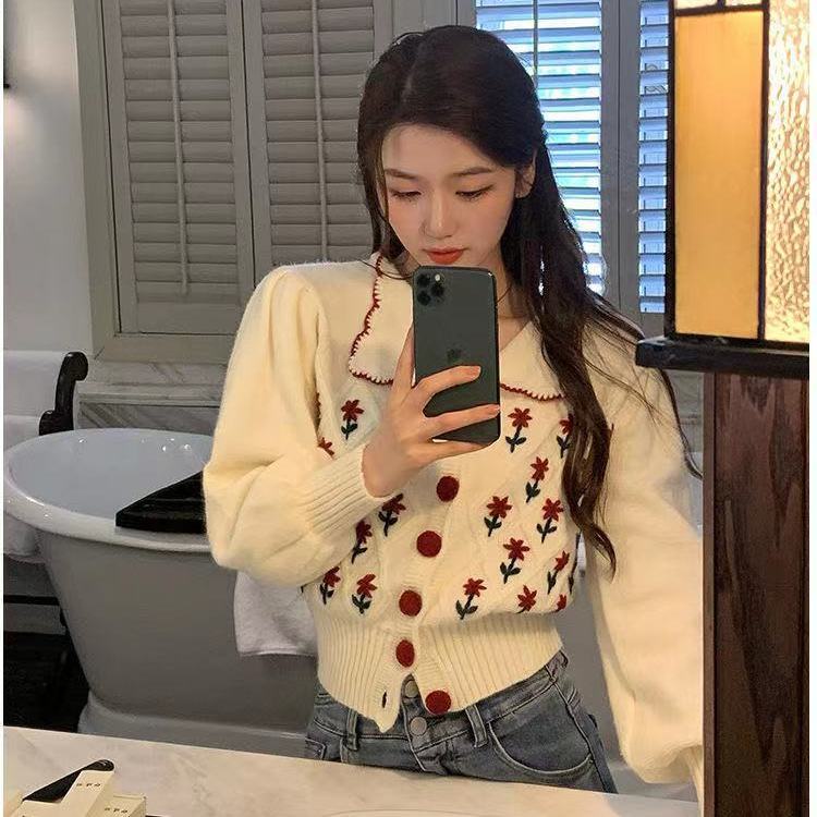 Áo khoác cardigan len dệt kim phong cách Hàn Quốc 2021 mới thời trang thu đông dành cho nữ