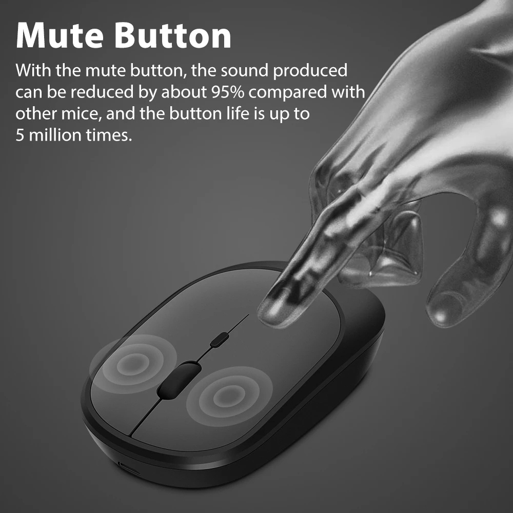 ASH Dual Modes Wireless Bluetooth Mouse Mice for For Samsung Galaxy Tab A7 Lite 8.7 S7 FE S7 Plus S6 Lite S5E A 10.1 10.5 A7 10.4 M6 M5 8.4 8.0  Slim Mouse Bluetooth 5.0 2.4G