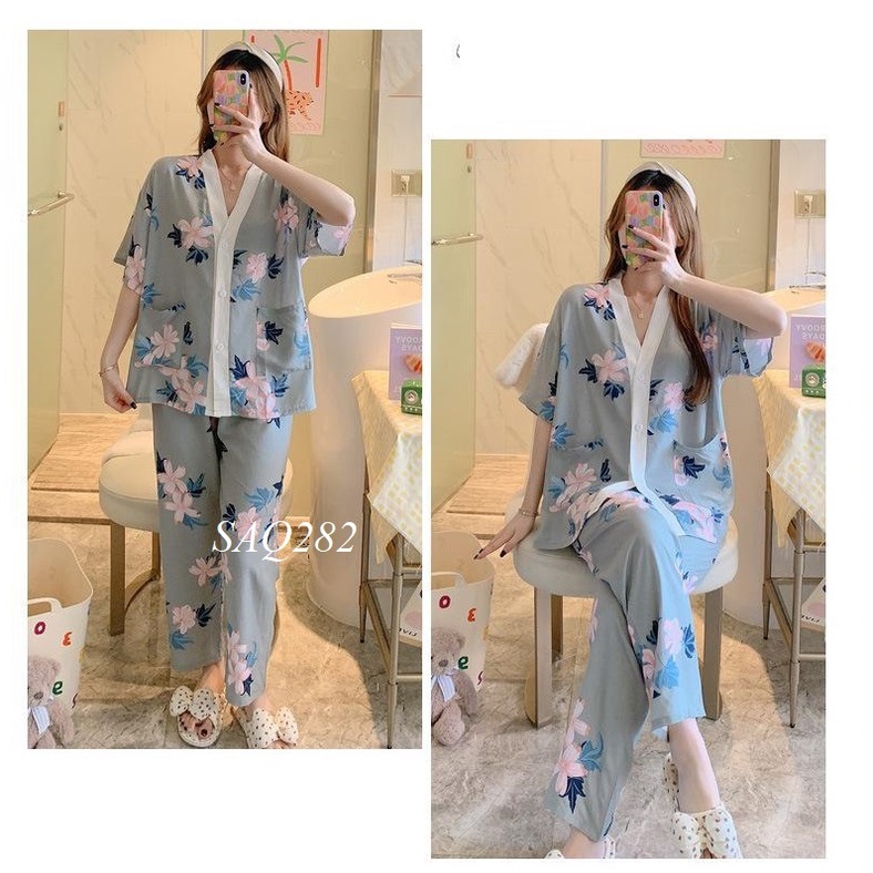 Bộ Lanh Mặc Nhà SAQ218 (KHÔNG MẶC BẦU)