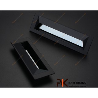 Tay nắm âm tủ bằng nhôm đen mờ NK223-D ( Màu Đen Mờ)