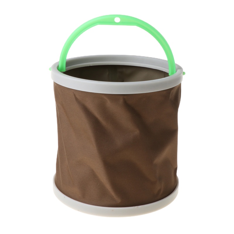 Xô vải canvas hình tròn 14cm có thể gấp gọn tiện dụng khi đi cắm trại