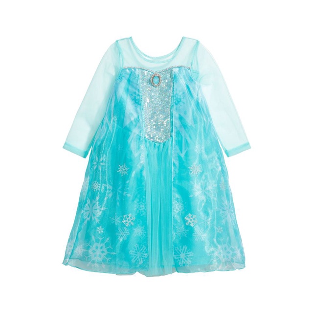 HM0654 - Đầm H&M Công Chúa Elsa Hoa Tuyết Cho Bé Gái Đính Kèm Tà