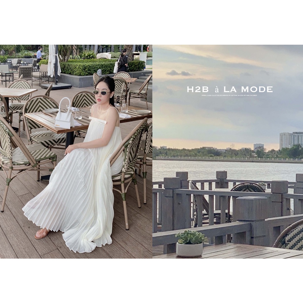 Đầm trắng dập ly dài