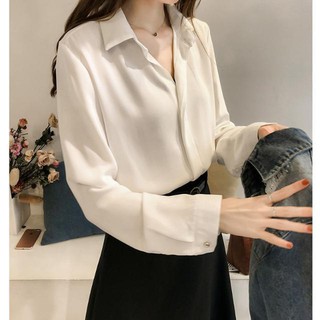 Áo Sơ Mi Voan Tay Dài Thời Trang 2021 Cho Nữ Size 4xl