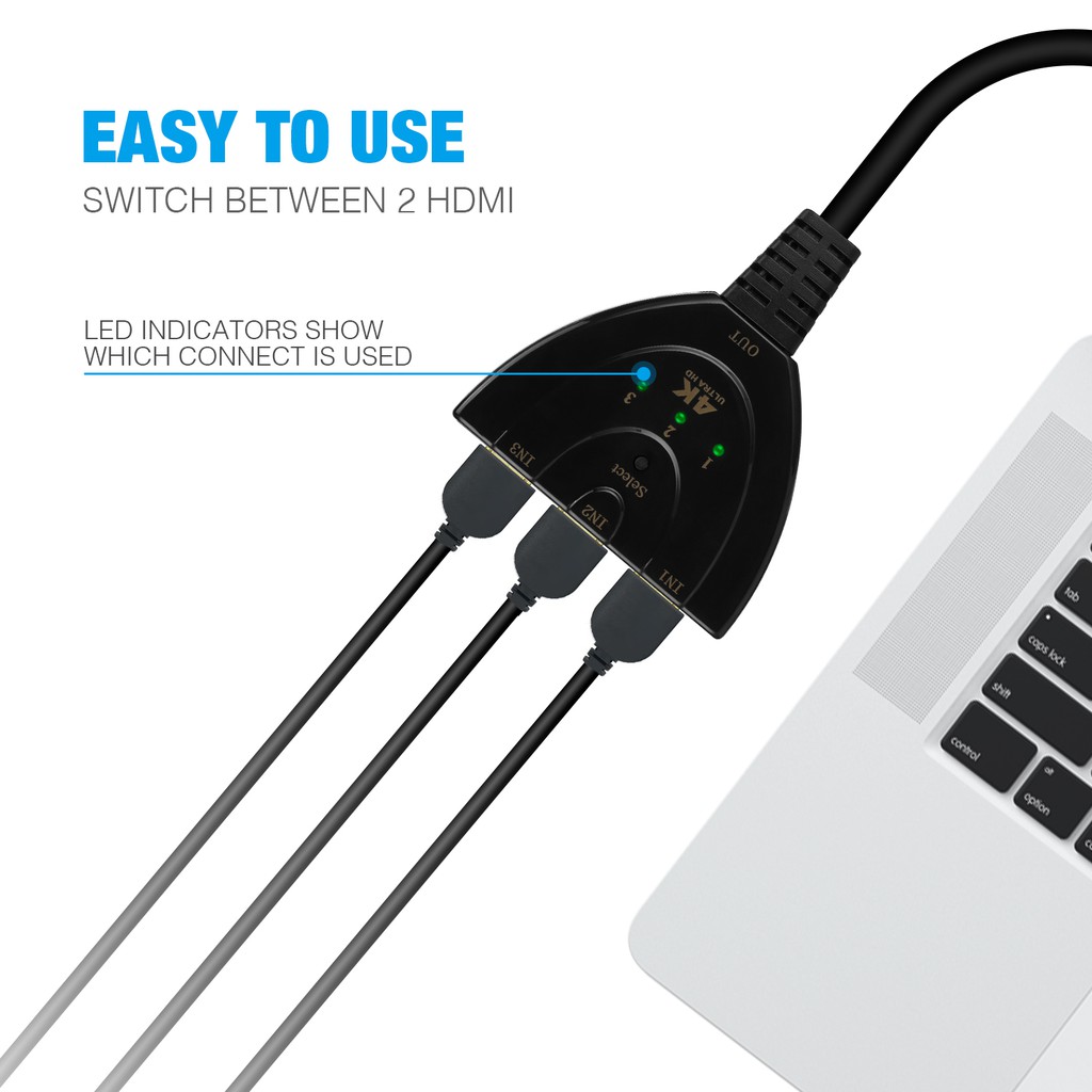 Bộ Chia 3 Cổng Hdmi 4k Ultra Hd 3 Cổng Cho Hdtv / Pc | BigBuy360 - bigbuy360.vn