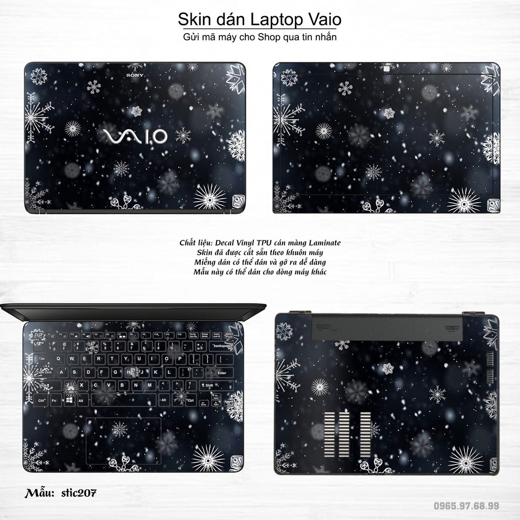 Skin dán Laptop Sony Vaio in hình Hoa văn sticker nhiều mẫu 33 (inbox mã máy cho Shop)