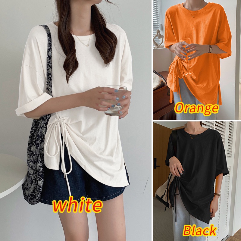 Áo tay lửng ZANZEA rút dây màu trơn cổ điển thời trang cho nữ