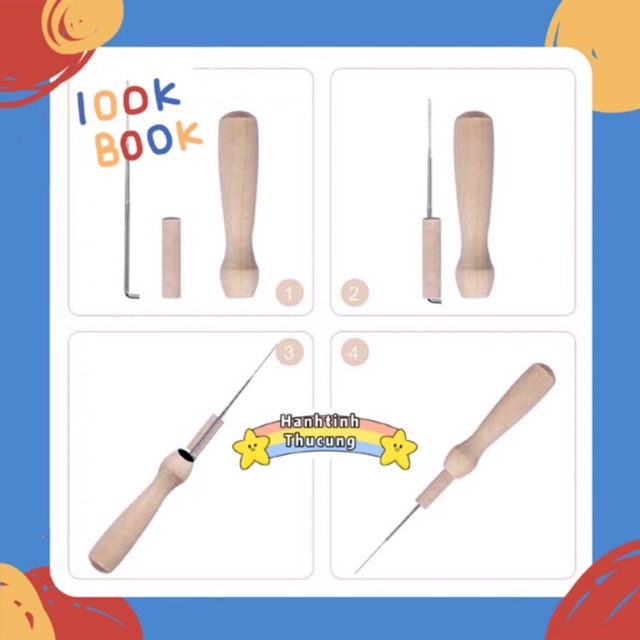 SIÊU RẺ - BÚT GỖ + KIM - DỤNG CỤ CHỌC LEN