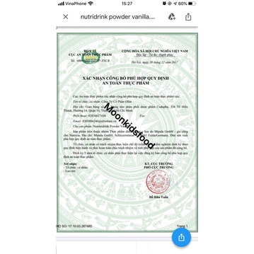 Sữa Bột NutriniDrink Vị Vani Và Trung Tính Hộp 400gr