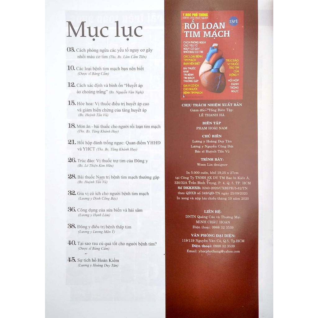Sách Y Học Phổ Thông Dành Cho Mọi Người - Chuyên Đề: Rối Loạn Tim Mạch 1