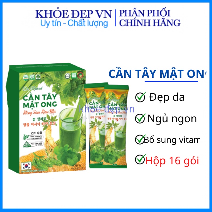 Cần tây sữa ong chúa collagen là đẹp da , hỗ trợ giảm cân , chống béo phì hộp 15 gói
