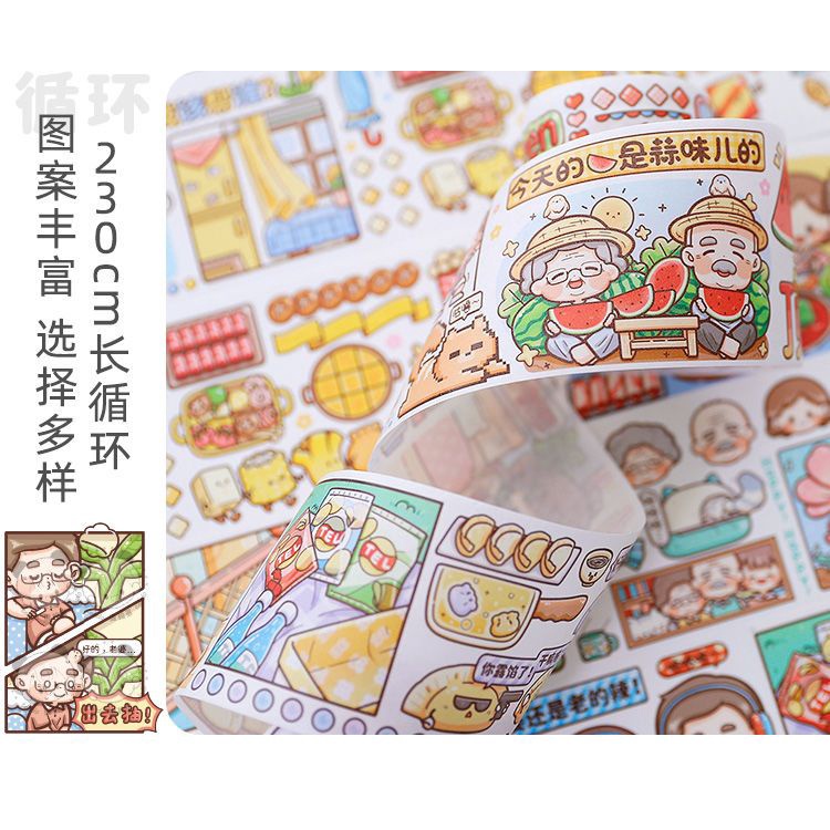 Cuộn Băng Keo Washi Dán Sổ Tay Cho Gia Đình