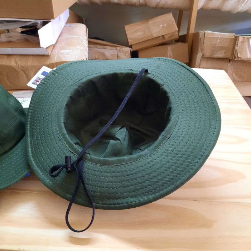 Nón tai bèo tình nguyện xanh đậm, mũ tai bèo mùa hè xanh đậm