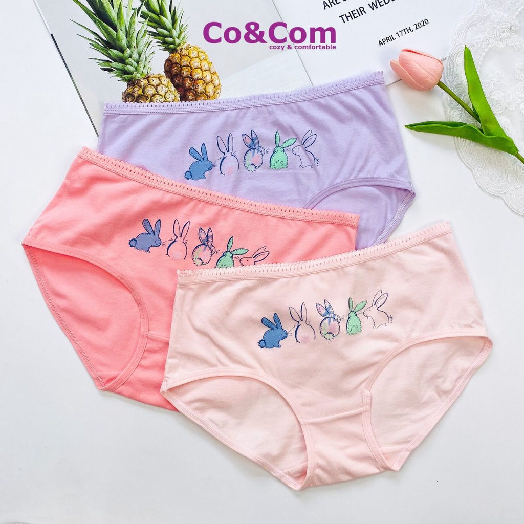 Quần Lót Bé Gái Size Đại Co&Com NO7995 Cotton Sợi Bông Kháng Khuẩn Co Giãn 30-48 Kg