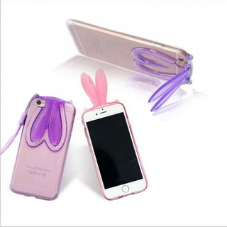 ỐP LƯNG TAI THỎ KÈM DÂY ĐEO IPHONE 6 PLUS