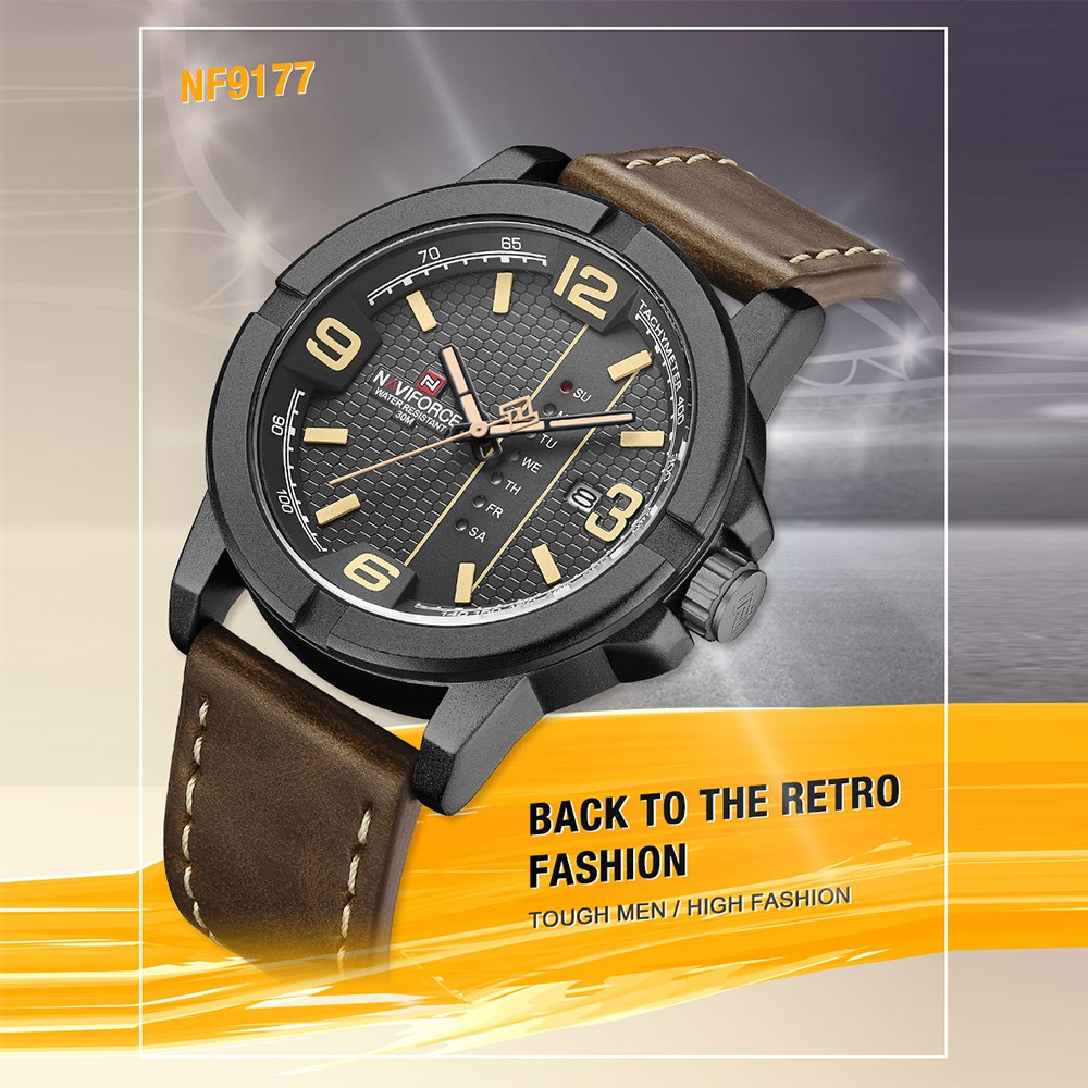 Naviforce Đồng Hồ Thể Thao Chống Thấm Nước Sang Trọng Cho Nam 9177