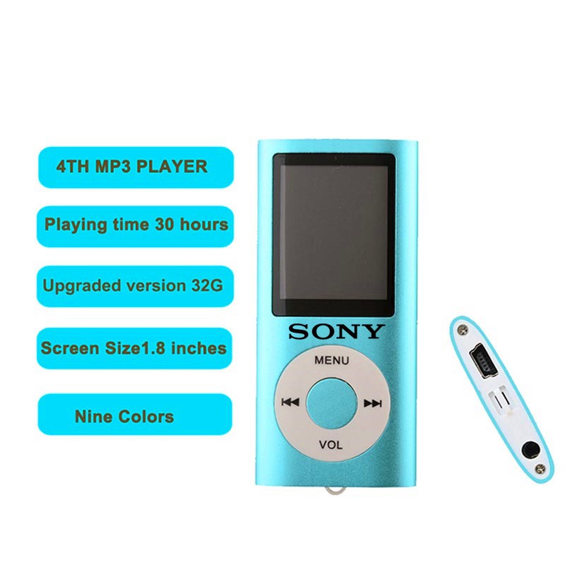 Máy Nghe Nhạc Mp3 Sony Slim Với Màn Hình Lcd Và Chức Năng Ghi Âm, Nghe Đài Fm E-Book Mp3