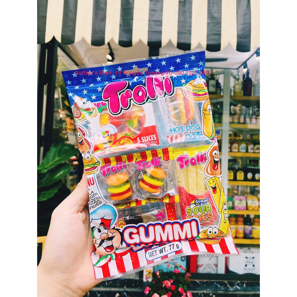Kẹo trolli Gummi Lunch 77g - Hàng nhập khẩu chính hãng