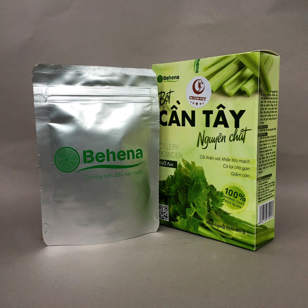 Bột Cần Tây Nguyên Chất Behena 50g - Cần Tây Sấy Lạnh Hỗ Trợ Giảm Cân Lợi Tiểu Cải Thiện Tim Mạch, Detox Thải Độc | BigBuy360 - bigbuy360.vn