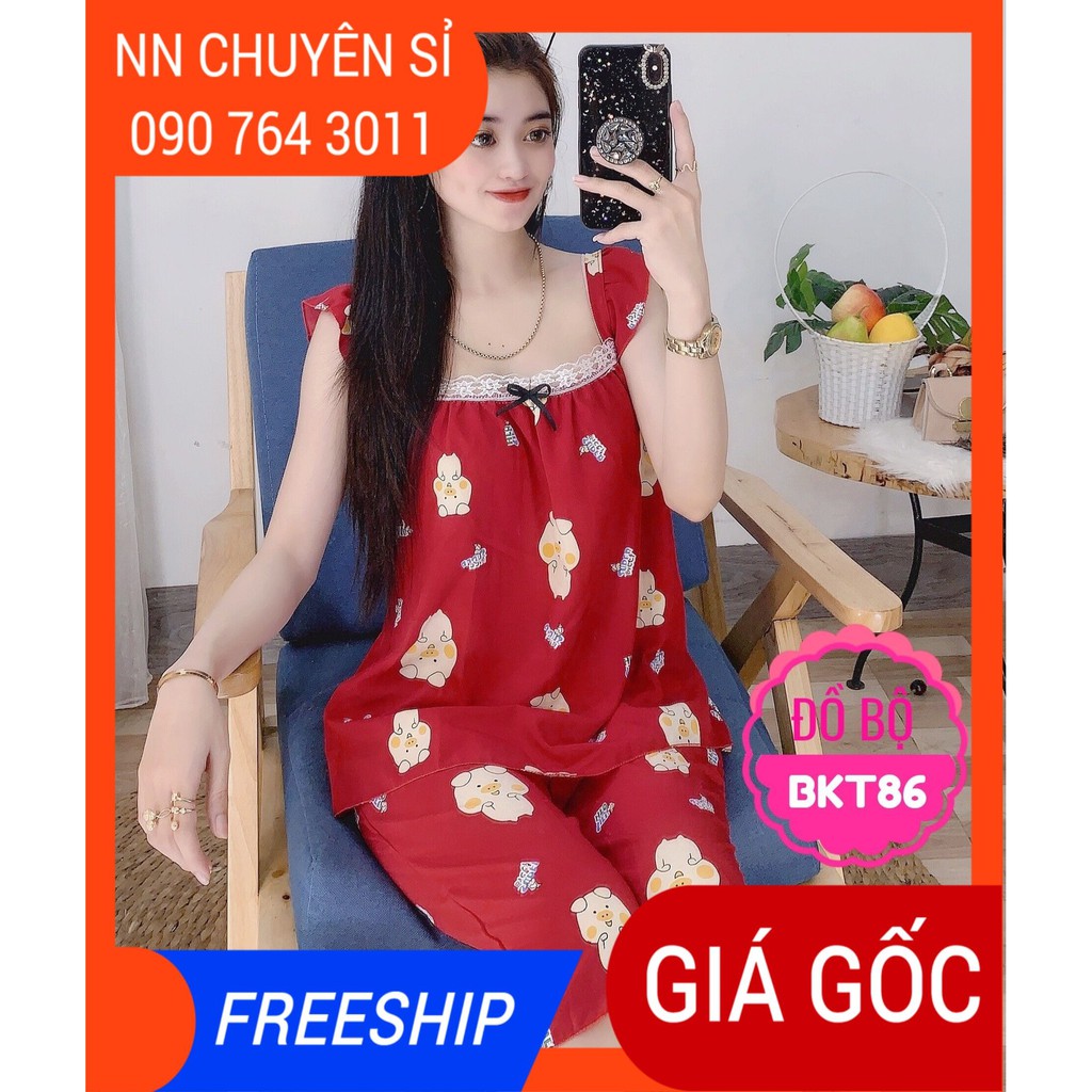 ĐỒ BỘ KATE LỬNG IN HÌNH XINH ⚡ẢNH SHOP TỰ CHỤP⚡ BỘ NGỦ LỬNG IN HÌNH BKT