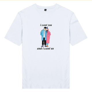 Áo thun unisex Chodole cotton 100% in hình Love Couple - I want you and I want us (nhiều màu)
