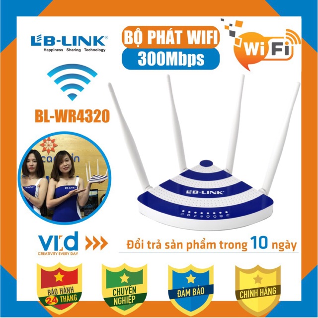Bộ phát sóng wifi xuyên tường LB-Link BL-wr4320 chính hãng