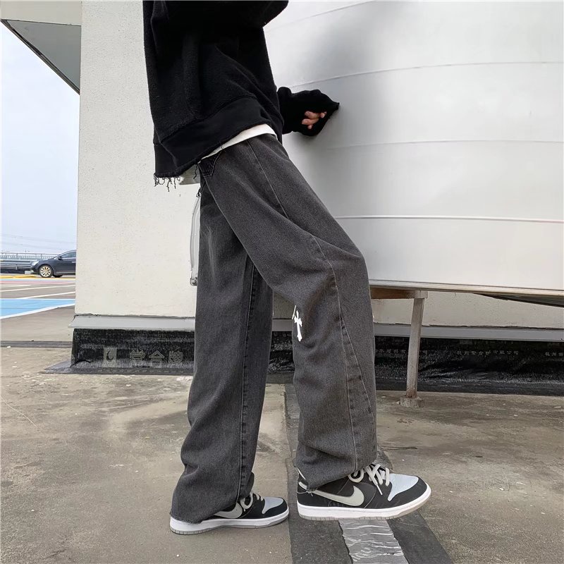 Quần jean ống rộng phong cách Hàn Quốc dành cho nam